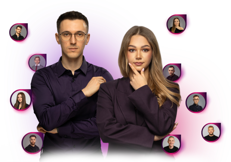 Damian Gwiździński i Agata Błaszczak z zespołem agencji dais oferującej marketing i sprzedaż online