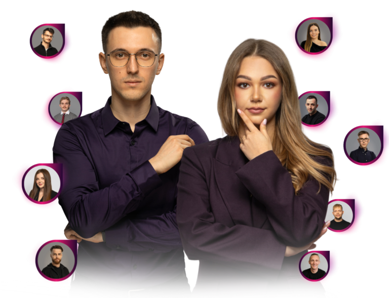 Damian Gwiździński i Agata Błaszczak z zespołem agencji dais oferującej marketing i sprzedaż online