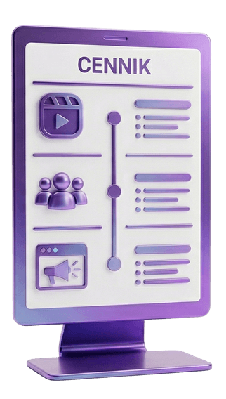 Grafika ilustrująca cennik prowadzenia social media w 2026 roku