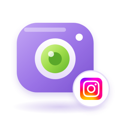 Ilustracja aparatu z logo Instagrama