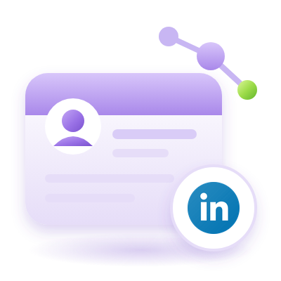 Ilustracja profilu użytkownika z logo LinkedIn