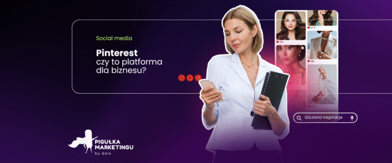 Pinterest dla firm – kobieta analizuje inspiracje wizualne w aplikacji Pinterest, planując strategię marketingową marki.